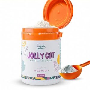 Jolly Gut® Pre & Probiotic Powder 400g, for Itching, Paw Licking, Diarrhea & Vomiting, Improves Digestion, Gut Health & Immunity, Scientifically Formulated, Tasteless Easy Daily Supplement
